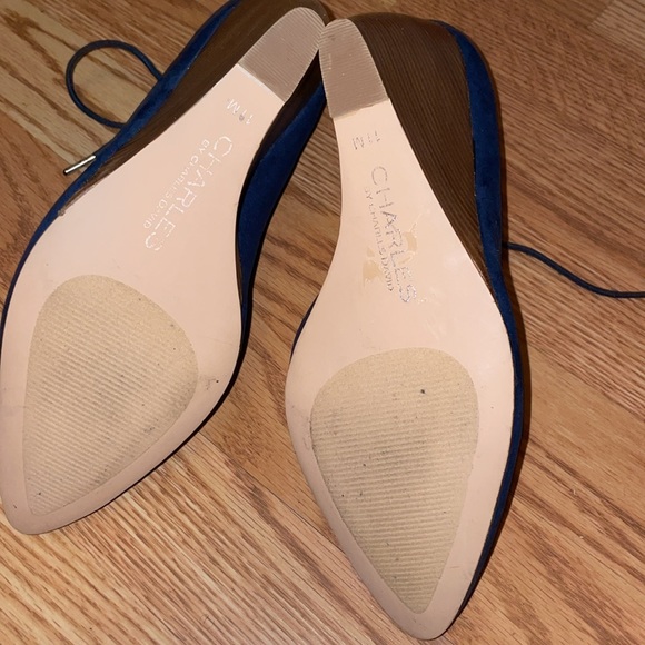 Charles By Charles David Navy Lace-Up wedges shoes - Picture 7 of 11